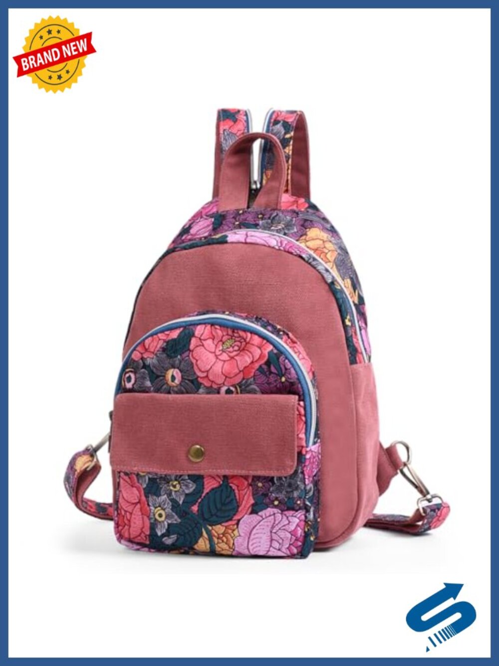 Boho Butterfly Small Sling Backpack Travel Hiking Daypack
